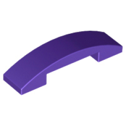 Slope, Curved 4 x 1 x 2/3 Double - Dark Purple