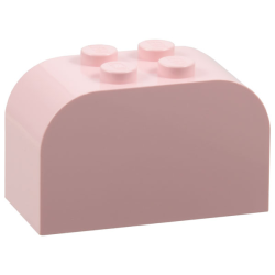 Slope, Curved 4 x 2 x 2 Double with 4 Studs - Rose Pink Slope, Curved 4 x 2 x 2 Double with 4 Studs - Rose Pink