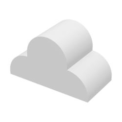 Slope, Curved 4 x 2 x 2 Triple - White Slope, Curved 4 x 2 x 2 Triple - White