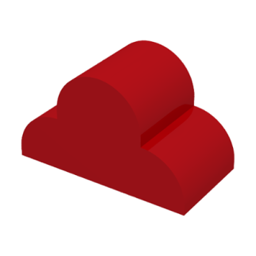 Деталь LEGO 6216 Slope, Curved 4 x 2 x 2 Triple - Red