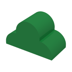 Slope, Curved 4 x 2 x 2 Triple - Green Slope, Curved 4 x 2 x 2 Triple - Green