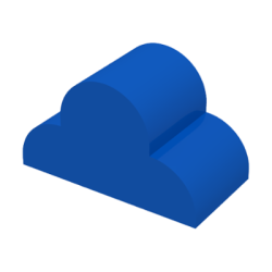 Slope, Curved 4 x 2 x 2 Triple - Blue Slope, Curved 4 x 2 x 2 Triple - Blue