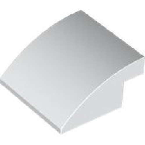 Деталь LEGO 7249 Slope, Curved 4 x 4 x 1 2/3 - White