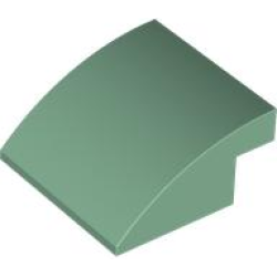 Slope, Curved 4 x 4 x 1 2/3 - Sand Green Slope, Curved 4 x 4 x 1 2/3 - Sand Green