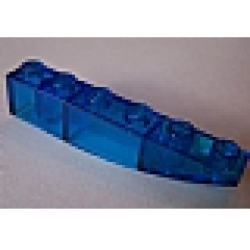 Slope, Curved 6 x 1 Inverted - Trans-Dark Blue