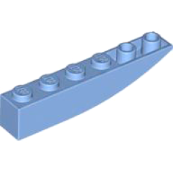 Slope, Curved 6 x 1 Inverted - Medium Blue