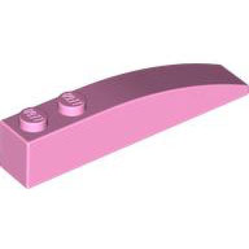 Деталь LEGO 42022 Slope, Curved 6 x 1 with 2 Studs - Bright Pink