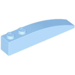 Slope, Curved 6 x 1 with 2 Studs - Bright Light Blue