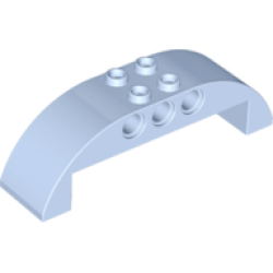 Slope, Curved 8 x 2 x 2 Double - Bright Light Blue