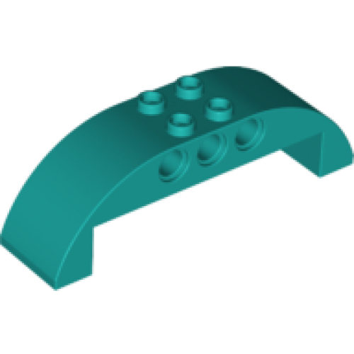 Деталь LEGO 11290 Slope, Curved 8 x 2 x 2 Double - Dark Turquoise