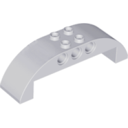 Slope, Curved 8 x 2 x 2 Double - Light Bluish Gray