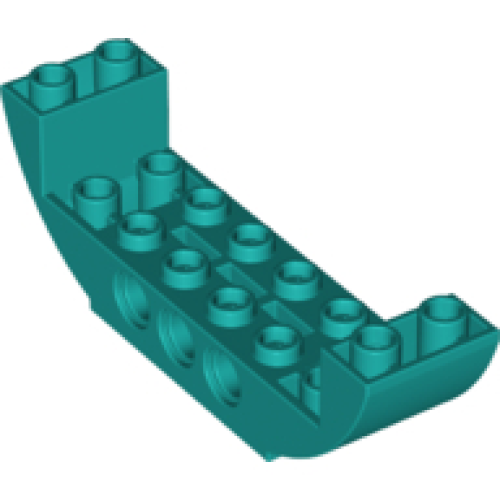 Деталь LEGO 11301 Slope, Curved 8 x 2 x 2 Inverted Double - Dark Turquoise