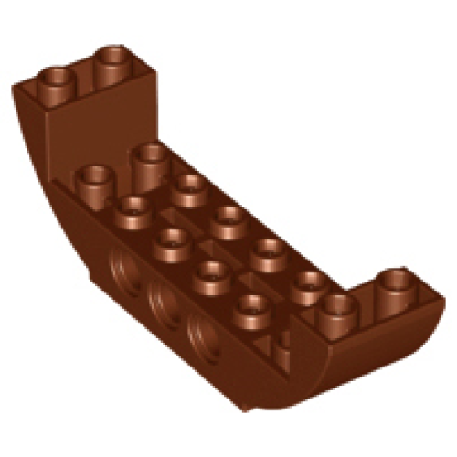 Деталь LEGO 11301 Slope, Curved 8 x 2 x 2 Inverted Double - Reddish Brown