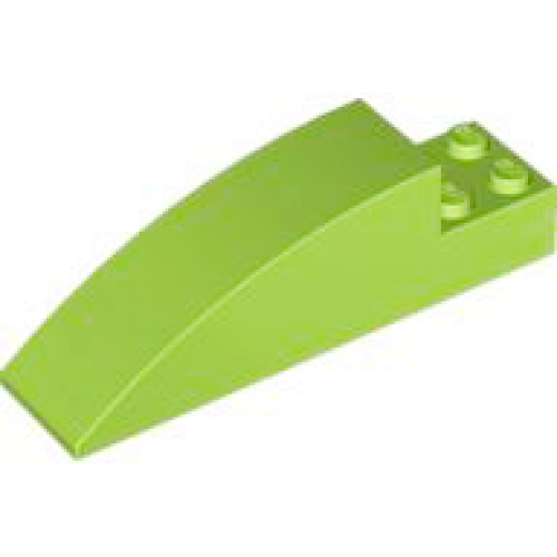 Деталь LEGO 41766 Slope, Curved 8 x 2 x 2 with 4 Recessed Studs - Lime