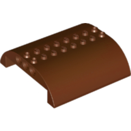 Деталь LEGO 54095 Slope, Curved 8 x 8 x 2 Double - Reddish Brown