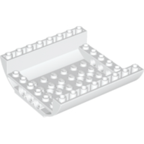 Деталь LEGO 54091 Slope, Curved 8 x 8 x 2 Inverted Double - White