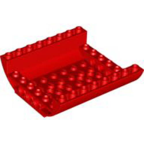 Деталь LEGO 54091 Slope, Curved 8 x 8 x 2 Inverted Double - Red