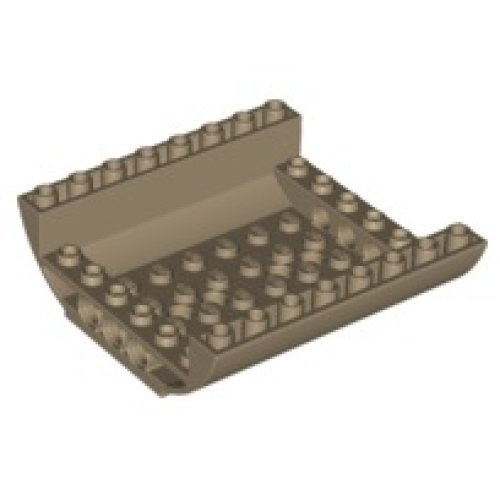 Деталь LEGO 54091 Slope, Curved 8 x 8 x 2 Inverted Double - Dark Tan