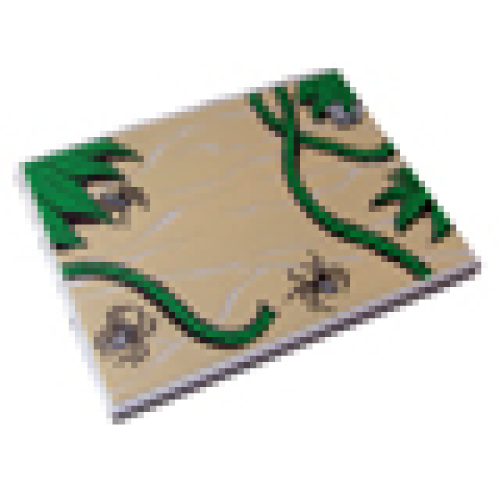 Деталь LEGO 4515pb022 Slope 10 6 x 8 with Spiders and Vines Pattern (Sticker) - Set 7623 - Light Bluish Gray