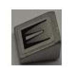 Slope 30 1 x 1 x 2/3 with Black Taillight Fade on Silver Background Pattern (Sticker) - Sets 8186 / 8193 - Metallic Silver