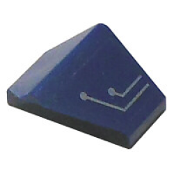 Slope 45 2 x 1 Double / Inverted with Silver Circuitry 2 Lines Pattern Model Left Side (Sticker) - Set 7702/7703 - Dark Blue Slope 45 2 x 1 Double / Inverted with Silver Circuitry 2 Lines Pattern Model Left Side (Sticker) - Set 7702/7703 - Dark Blue