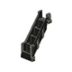 Stairs 4 x 7 x 9 1/3 Straight Enclosed - Black