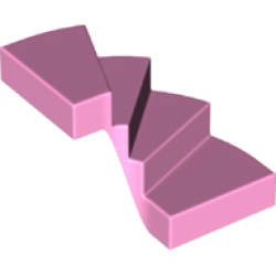 Stairs 6 x 6 x 4 Curved - Bright Pink