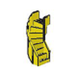 Stairs 6 x 6 x 9 1/3 Curved Enclosed - Yellow