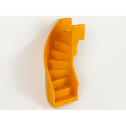 Stairs 6 x 6 x 9 1/3 Curved Enclosed - Medium Orange