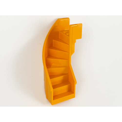 Деталь LEGO 2046 Stairs 6 x 6 x 9 1/3 Curved Enclosed - Medium Orange