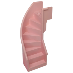 Stairs 6 x 6 x 9 1/3 Curved Enclosed - Rose Pink