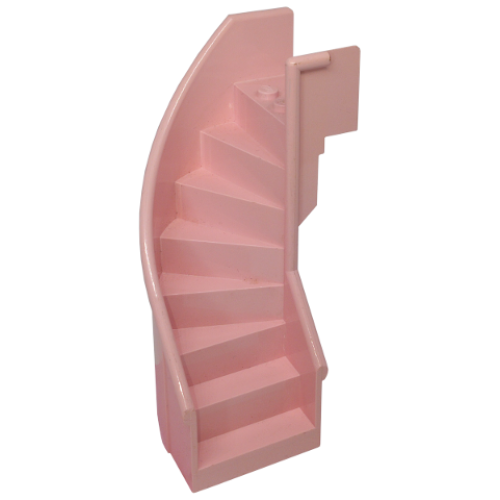 Деталь LEGO 2046 Stairs 6 x 6 x 9 1/3 Curved Enclosed - Rose Pink