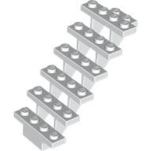 Деталь LEGO 30134 Stairs 7 x 4 x 6 Straight Open - White