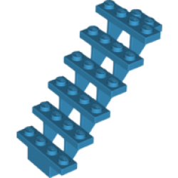Stairs 7 x 4 x 6 Straight Open - Dark Azure