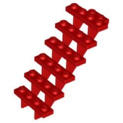 Stairs 7 x 4 x 6 Straight Open - Red