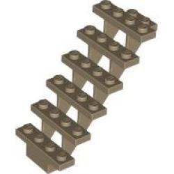 Stairs 7 x 4 x 6 Straight Open - Dark Tan