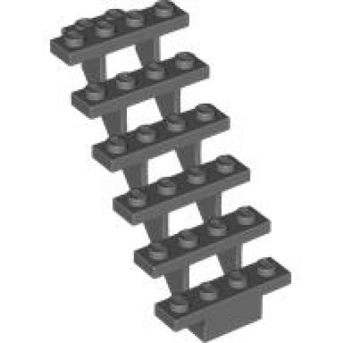 Деталь LEGO 30134 Stairs 7 x 4 x 6 Straight Open - Dark Bluish Gray