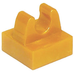 Tile, Modified 1 x 1 with Clip - Pearl Gold