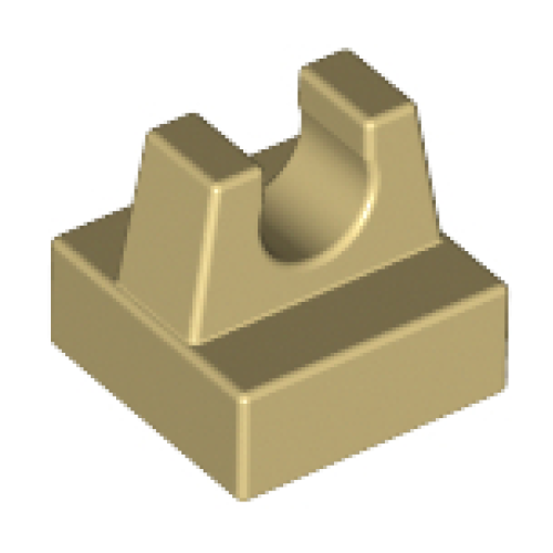 Деталь LEGO 2555 Tile, Modified 1 x 1 with Clip - Tan