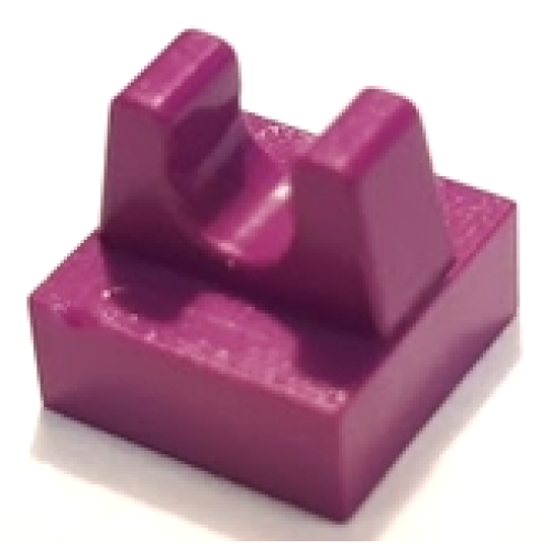 Деталь LEGO 2555 Tile, Modified 1 x 1 with Clip - Purple