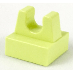 Tile, Modified 1 x 1 with Clip - Light Lime