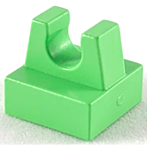 Деталь LEGO 2555 Tile, Modified 1 x 1 with Clip - Medium Green