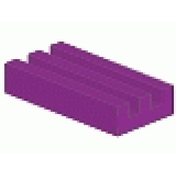 Tile, Modified 1 x 2 Grille (Undetermined Type) - Purple