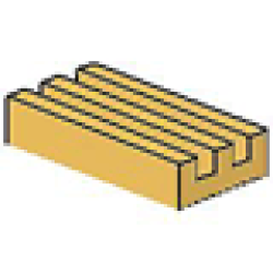 Tile, Modified 1 x 2 Grille (Undetermined Type) - Medium Orange