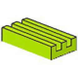 Tile, Modified 1 x 2 Grille (Undetermined Type) - Lime