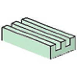 Tile, Modified 1 x 2 Grille (Undetermined Type) - Light Green