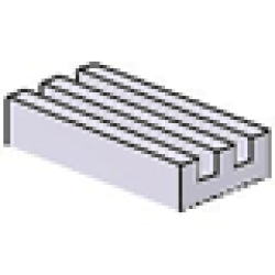 Tile, Modified 1 x 2 Grille (Undetermined Type) - Light Violet
