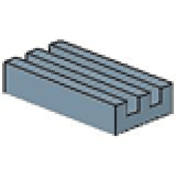 Tile, Modified 1 x 2 Grille (Undetermined Type) - Sand Blue