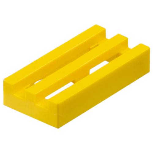 Деталь LEGO 2412a Tile, Modified 1 x 2 Grille without Bottom Groove - Yellow