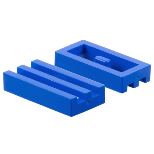 Деталь LEGO 2412a Tile, Modified 1 x 2 Grille without Bottom Groove - Blue